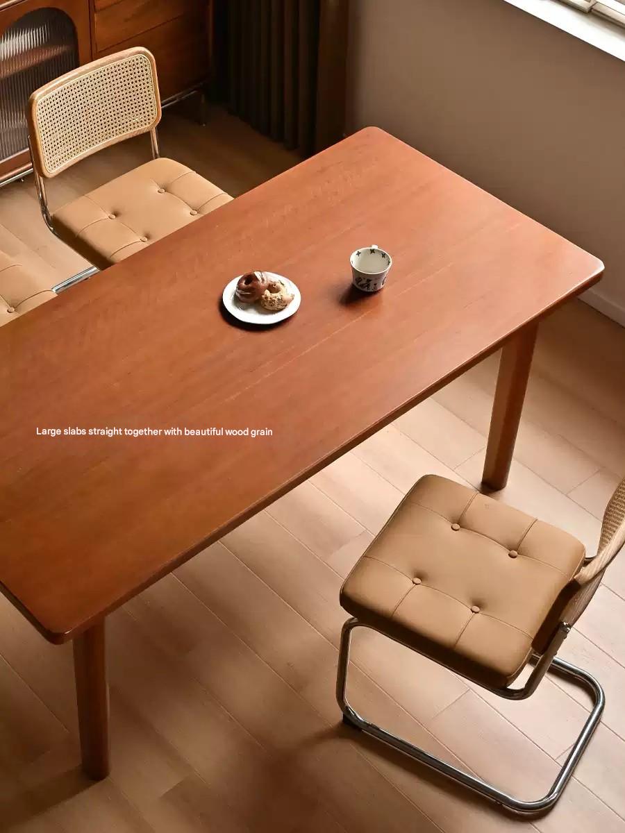 Poplar Solid Wood Medieval Style Large Plate Retro Dining Table