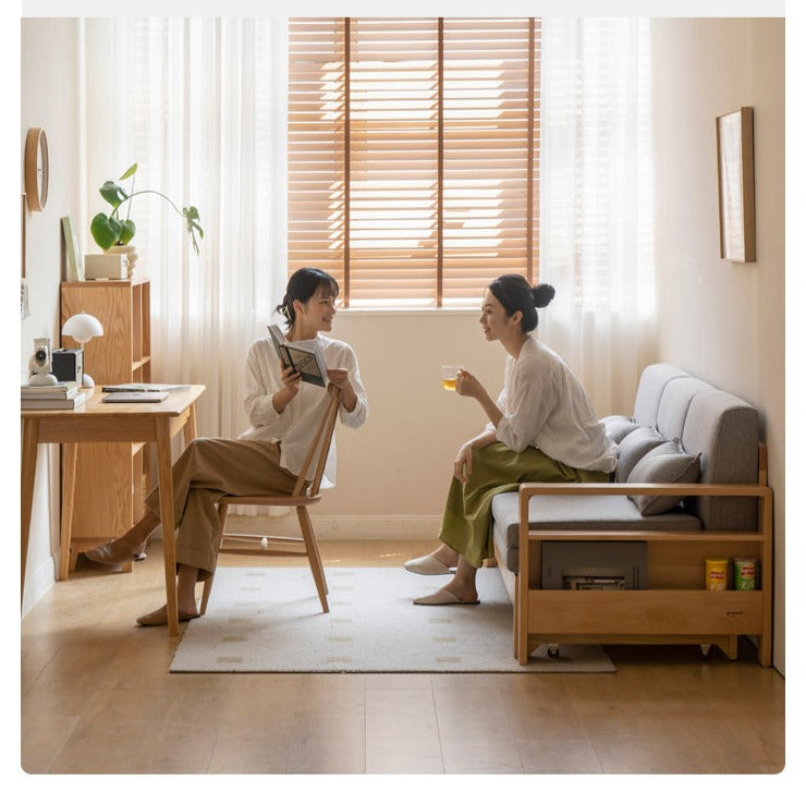 Oak, Beech Solid Wood Sleeper Sofa: