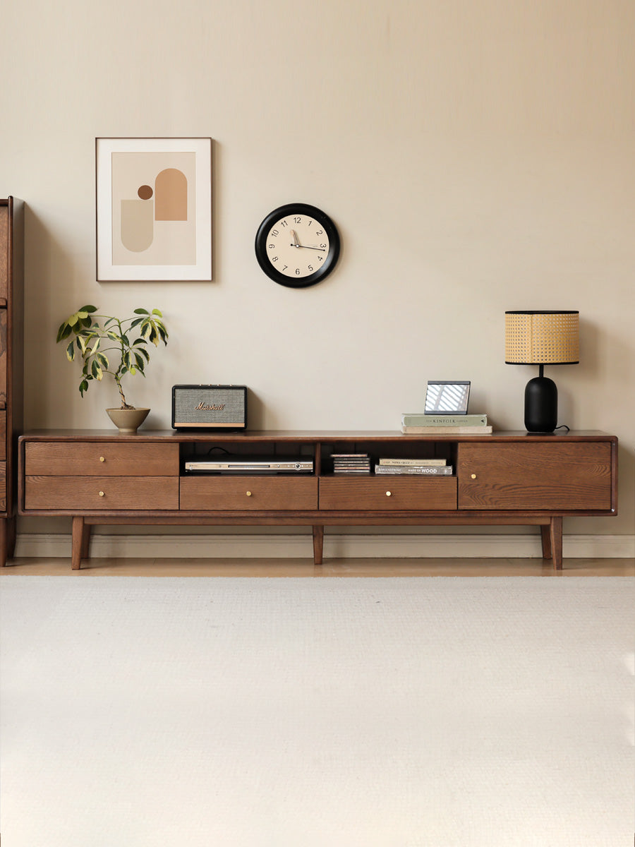 Oak Solid Wood Nordic Modern TV Stand