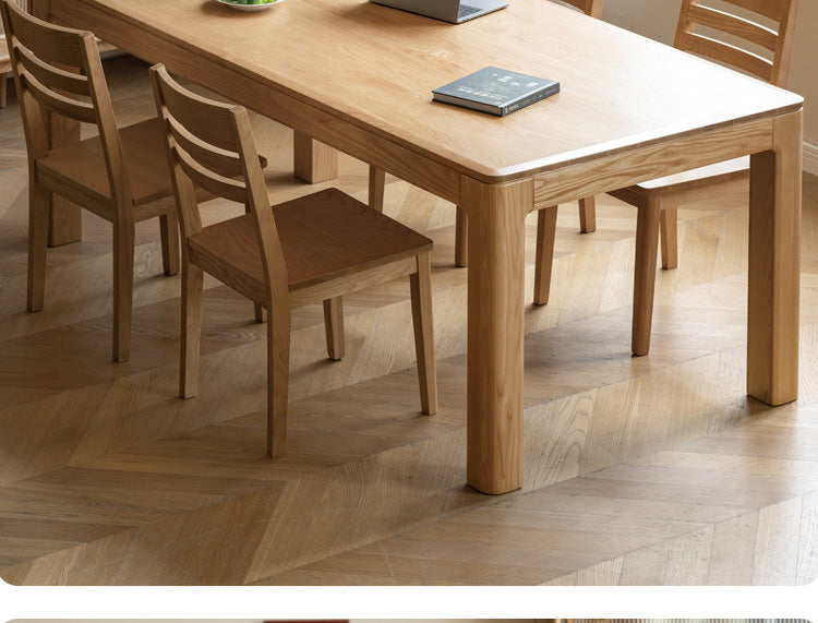 Oak, Ash Solid Wood Long Dining Table