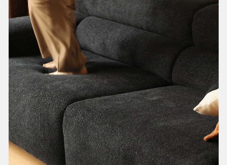 Fabric Electric Reclining Sofa with Telescopic Seat