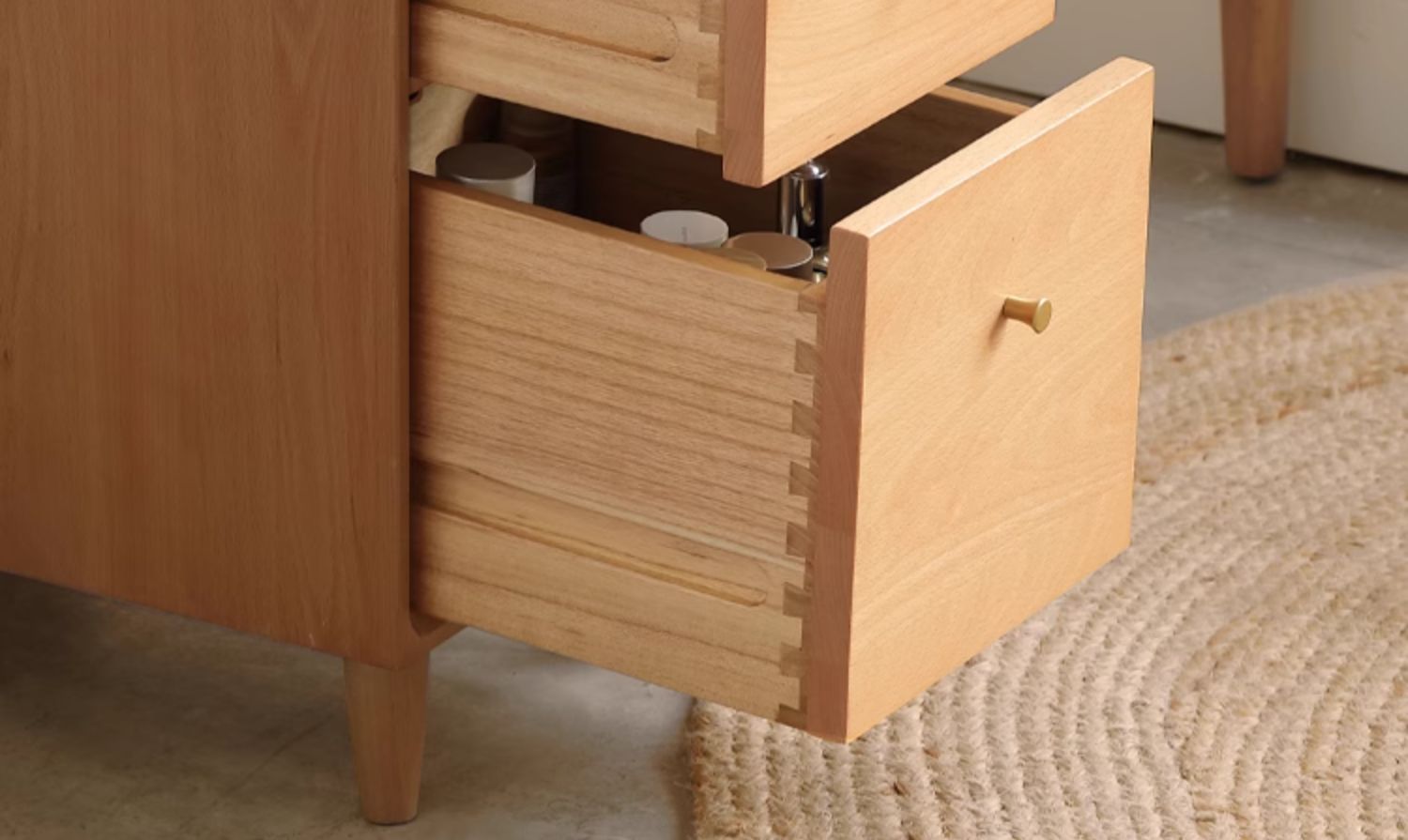 European Beech Solid Wood Telescopic Dressing Table.