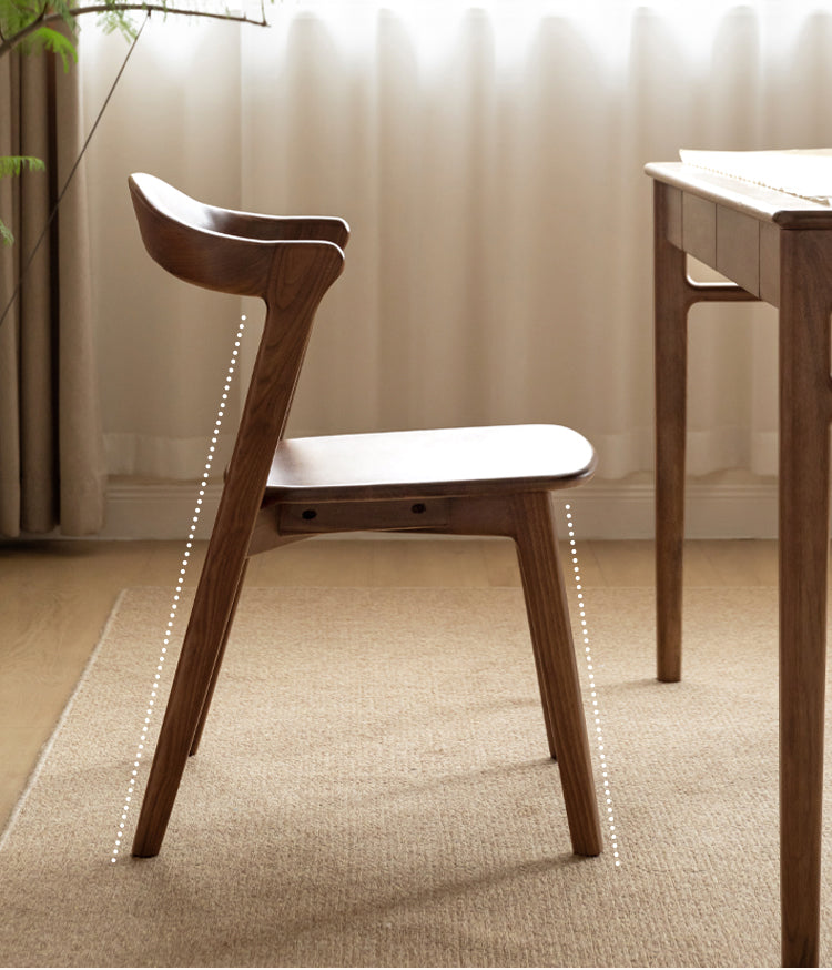 Black Walnut, Ash Solid Wood Dining Chair