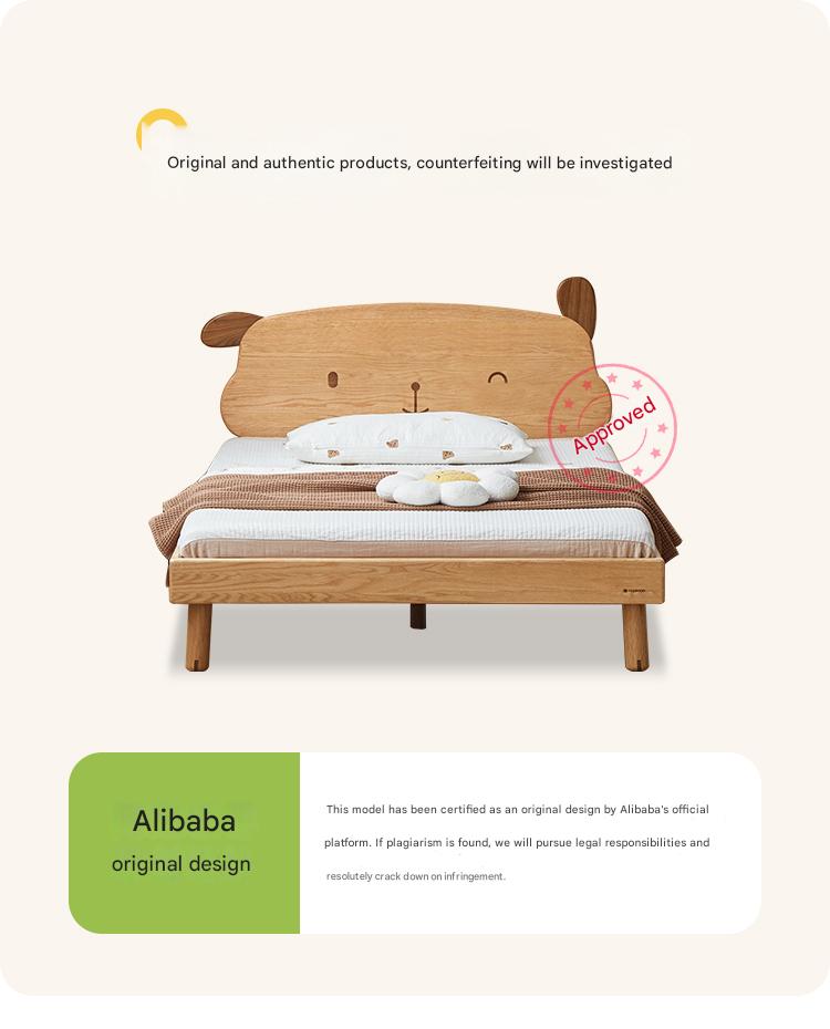 Oak solid wood Cute dog bed<