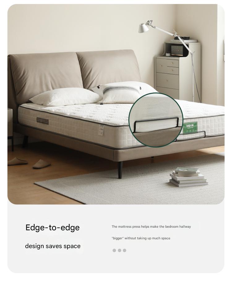 Technological fabric Bed,Genuine Leather Bed