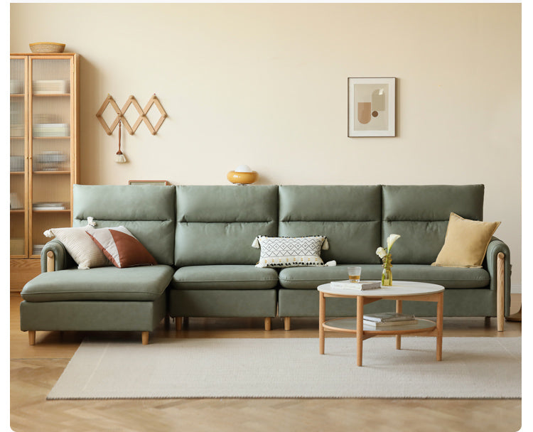 Lux technology green fabriс sofa.
