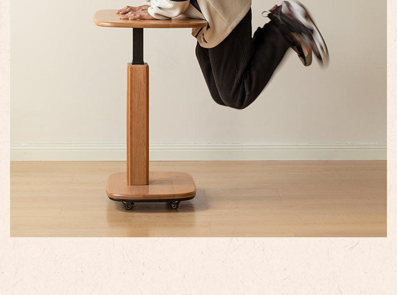 Cherry, Oak Solid Wood Lift Side Table