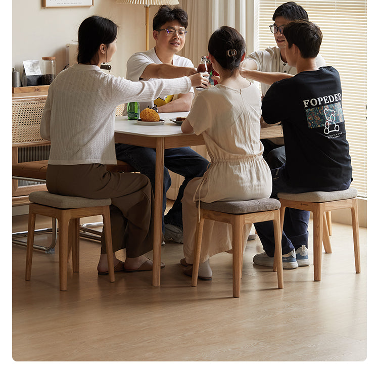 Oak Solid Wood Comfortable Soft Pack Dining Stool