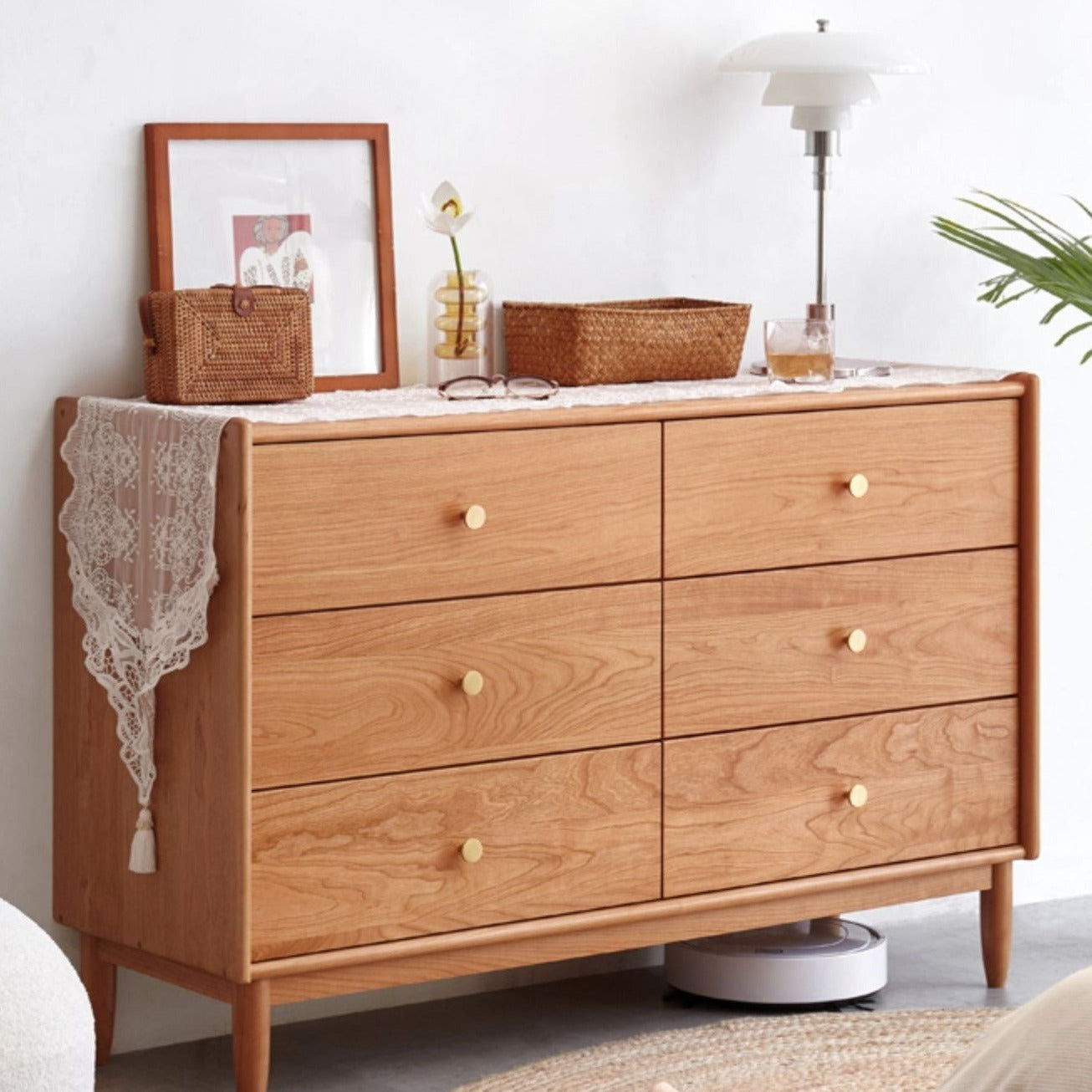 Cherry Solid Wood Chest Of Drawers
