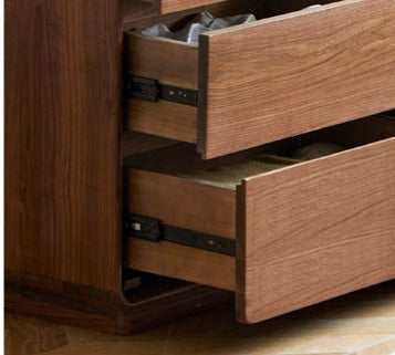 Black Walnut, Golden Sandalwood Telescopic Vanity Table.