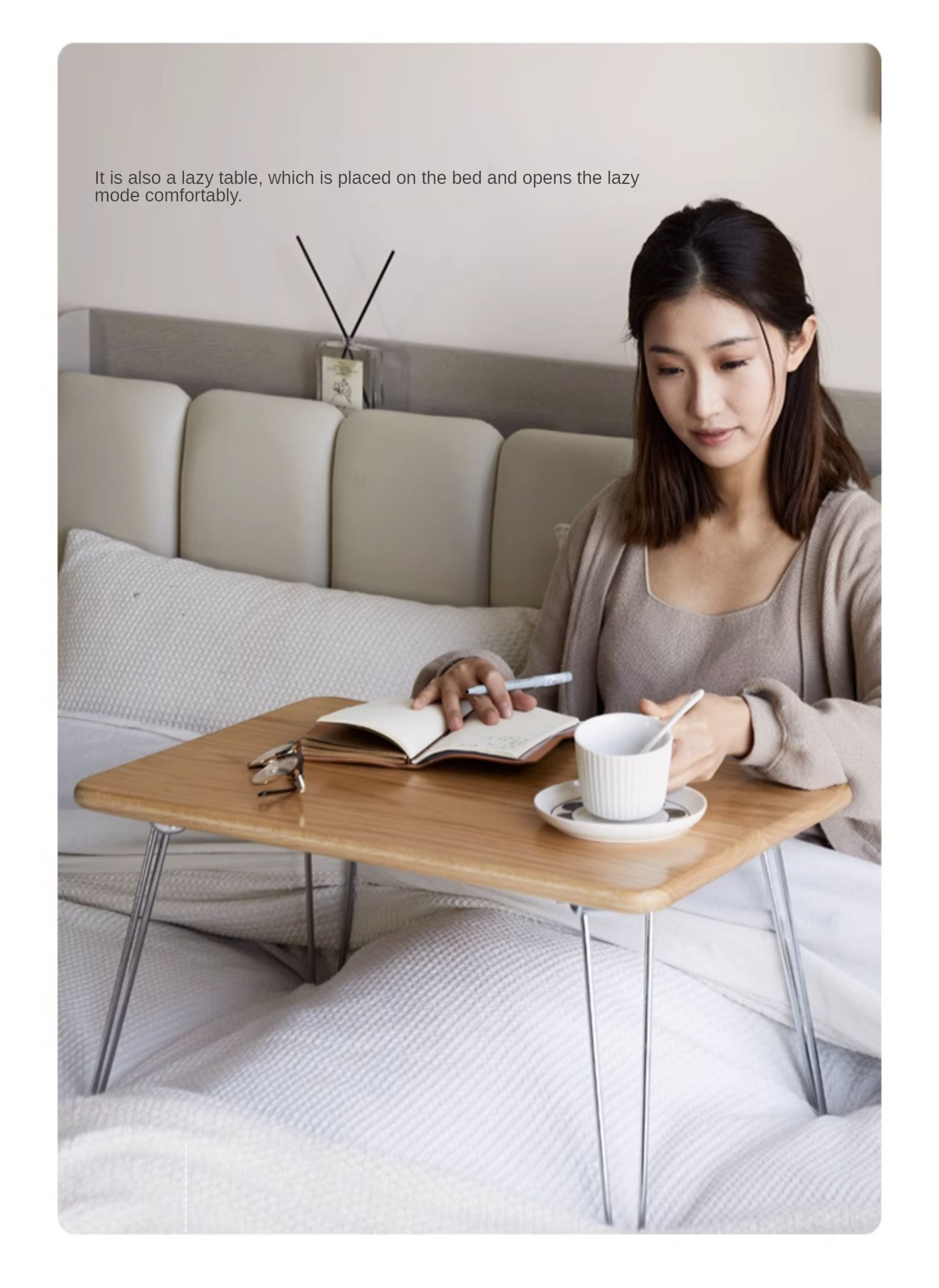 Oak Solid Wood Foldable Bay Window Table