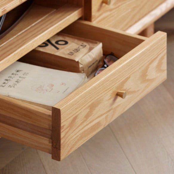 Oak Solid Wood TV Stand.