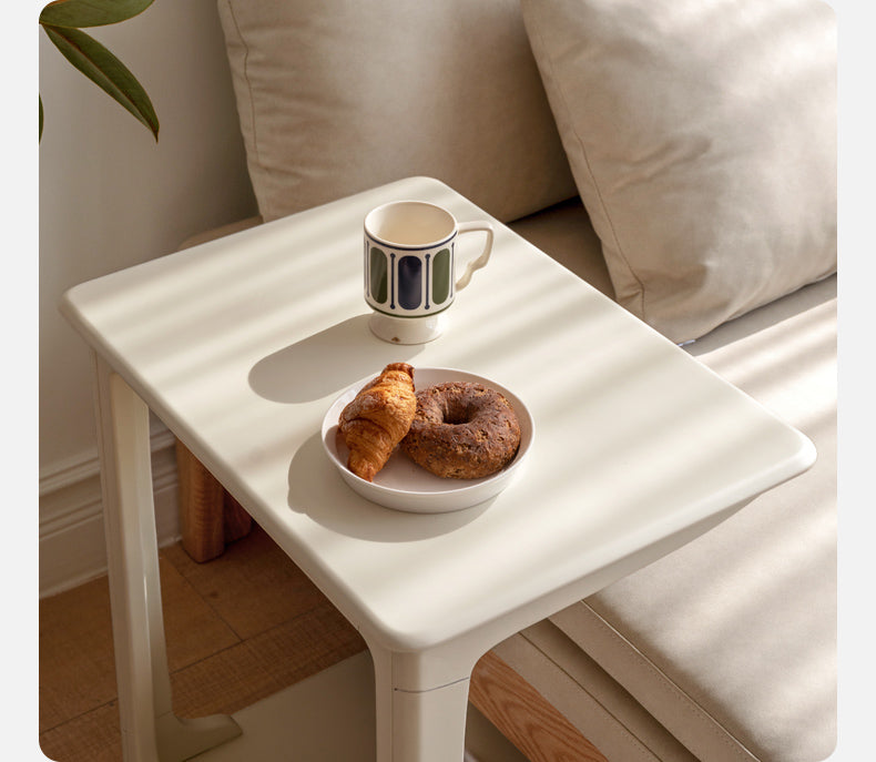 Birch Solid Wood Mobile Side Table