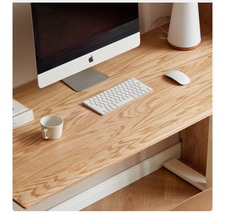 Oak, Black Walnut Solid Wood Electric Lift Standing Desk Adjustable Table