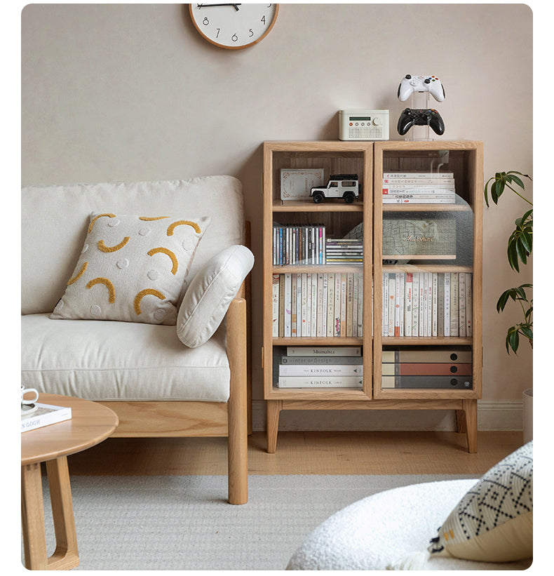 Ash Solid Wood Storage Side Cabinet