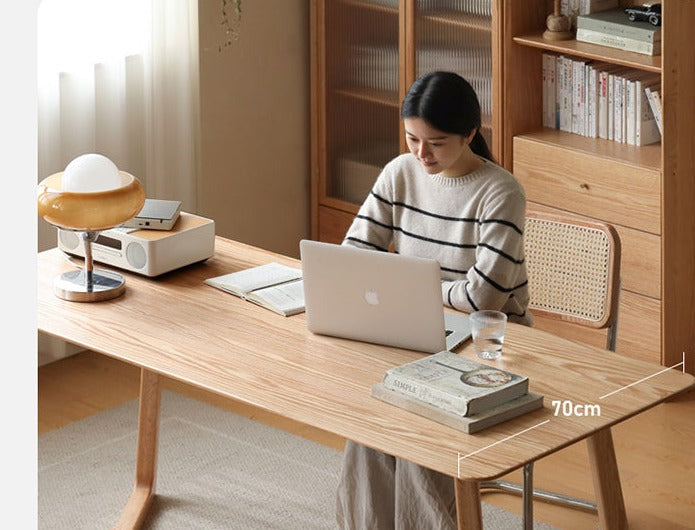 Oak, Ash Solid Wood Large Office Desk