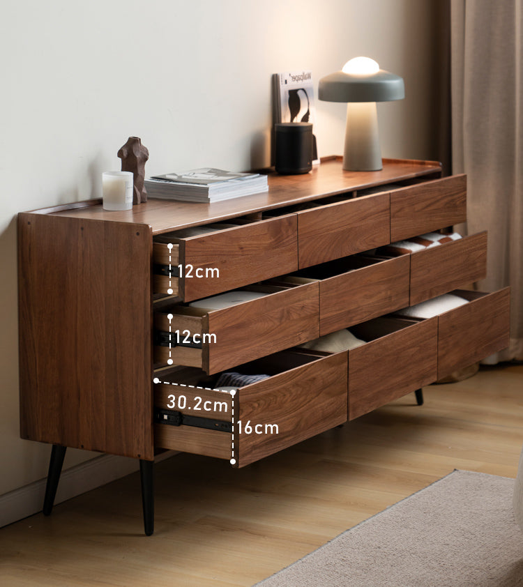 Black Walnut Solid Wood Cabinet Storage