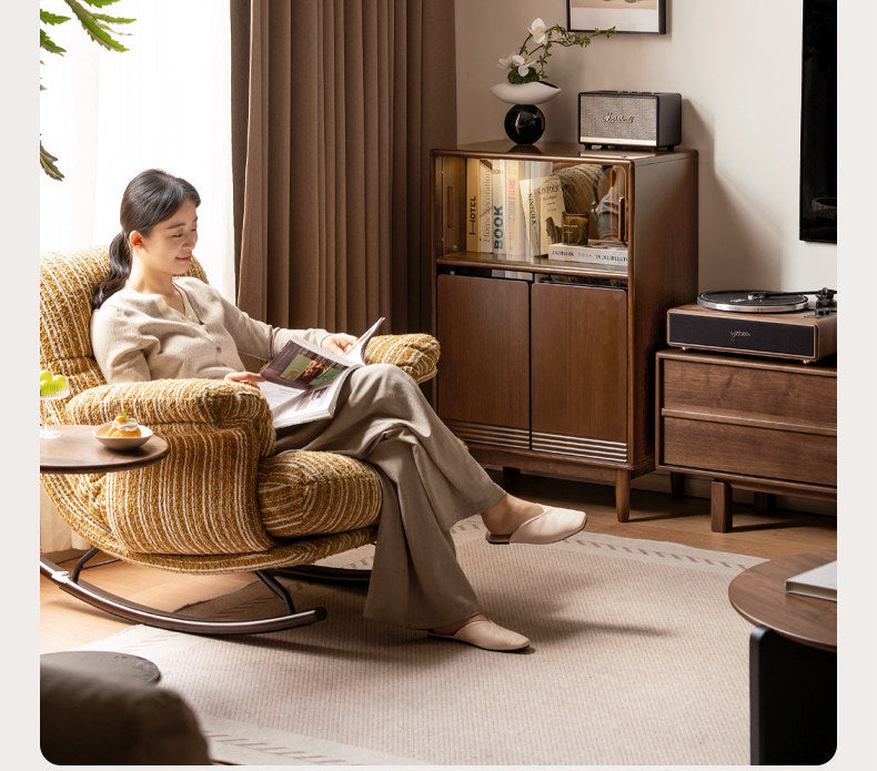 Solid Longan Hardwood Side Cabinet with Storage Space