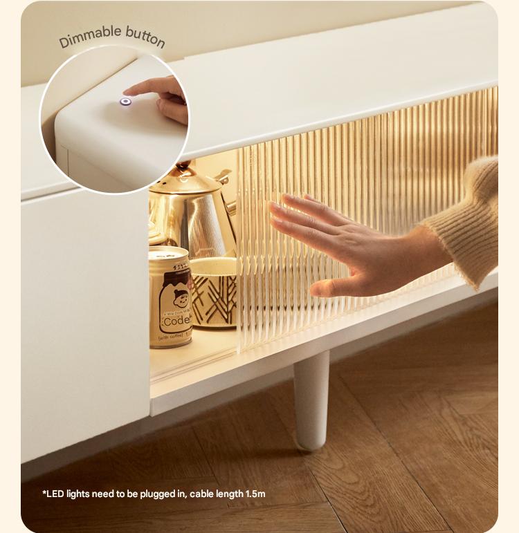 Rubber Solid wood Light Luxury Modern TV Cabinet.