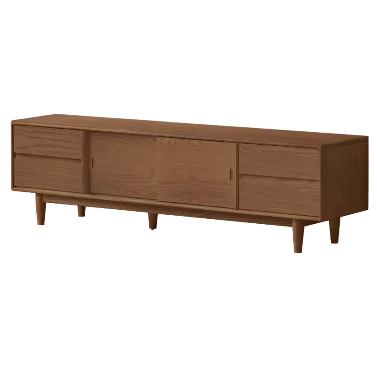 Black Walnut, Sandalwood, Ash Solid Wood Modern TV Cabinet