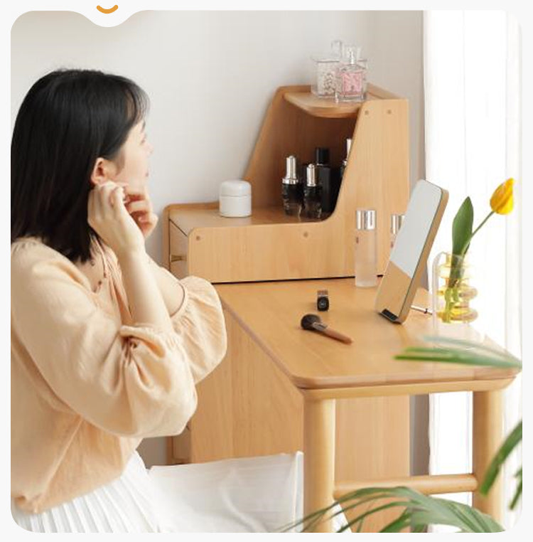 European Beech Solid Wood Telescopic Dressing Table.