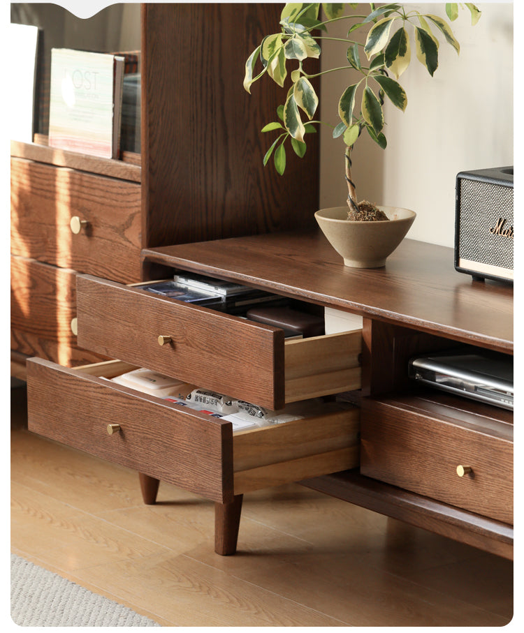 Oak Solid Wood Nordic Modern TV Stand