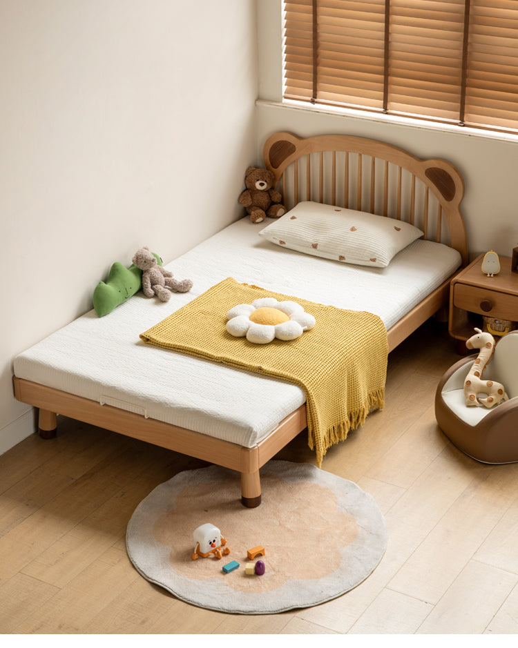Beech Solid Wood Cartoon Bear Children's Bed