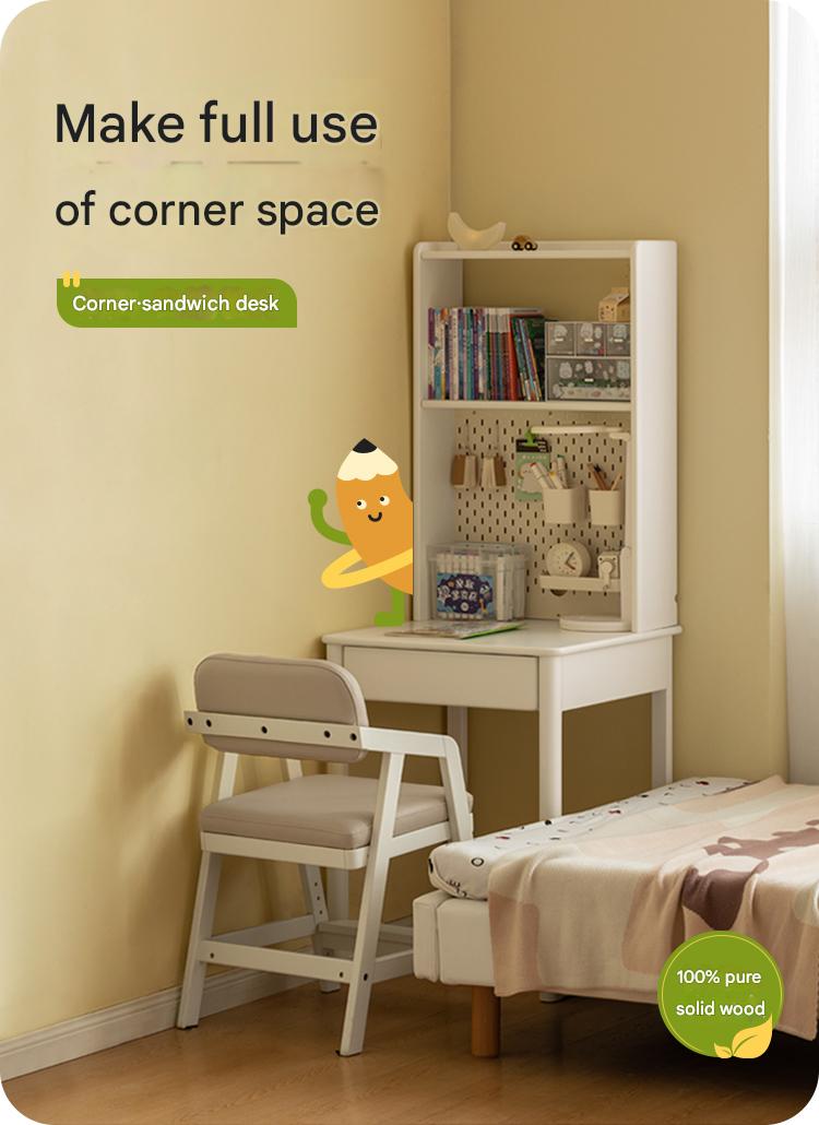 Rubber Wood Solid Wood Children's Desk-