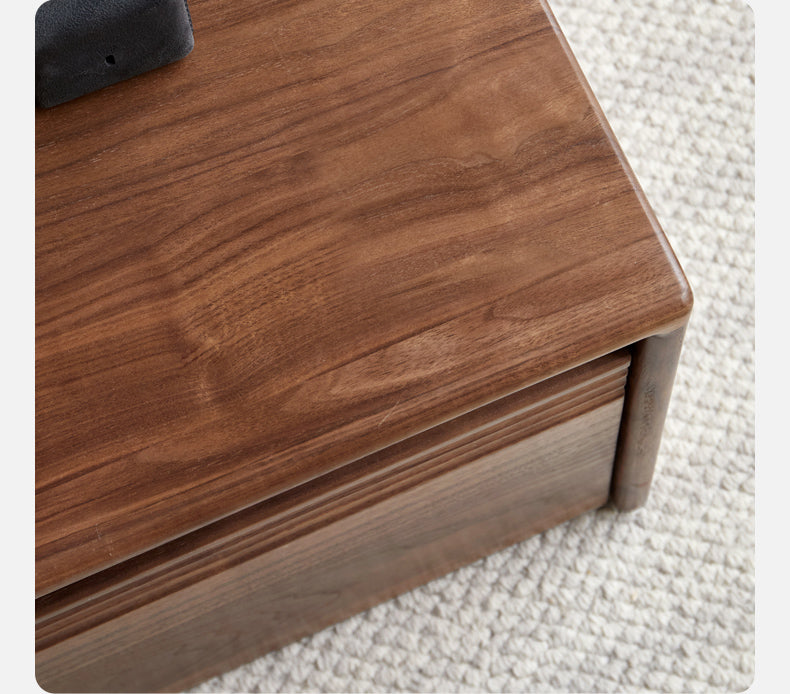 Black Walnut Solid Wood Coffee Table Modern Minimalist