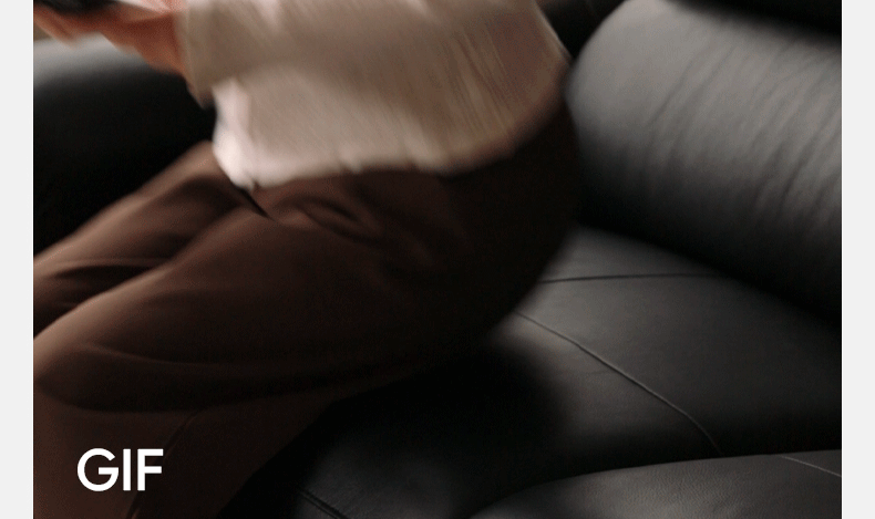 Leather Electric Italian Zero Wall Black Leather Sofa.