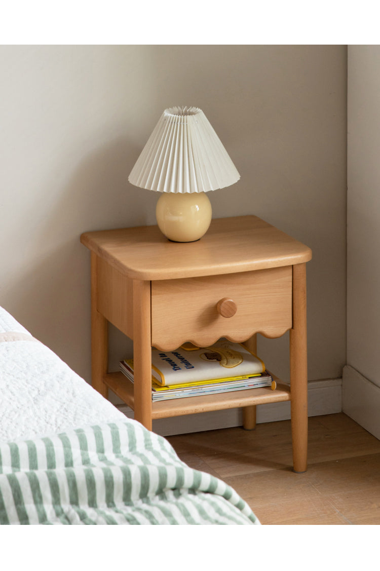 Beech, Oak Solid Wood Nightstand