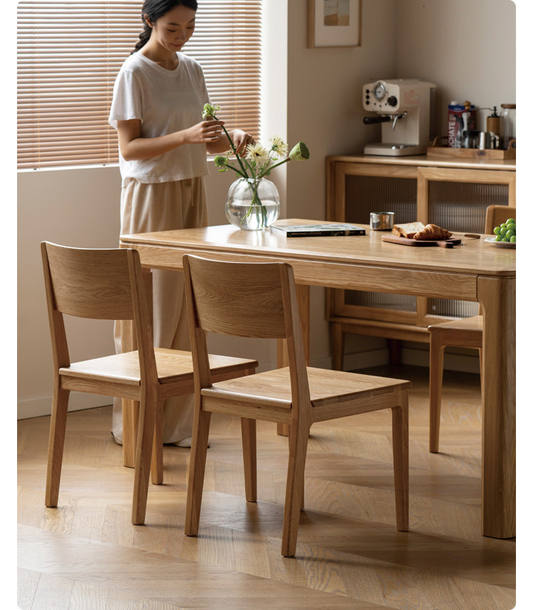 Black Walnut, Ash, Oak, Beech Solid wood, Solid RubberWood - Dining Chair Modern 4 pcs set