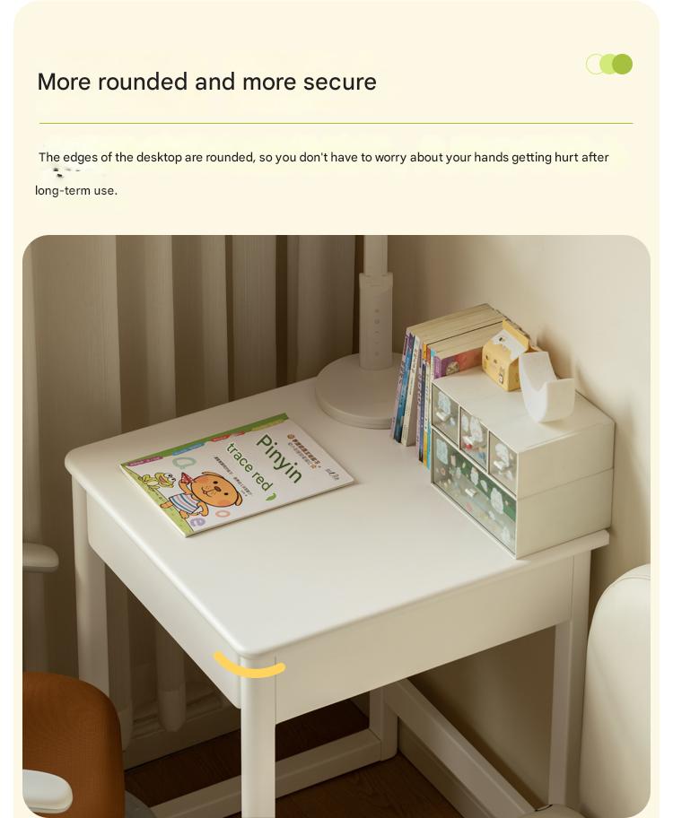 Rubber Wood Solid Wood Children's Desk-