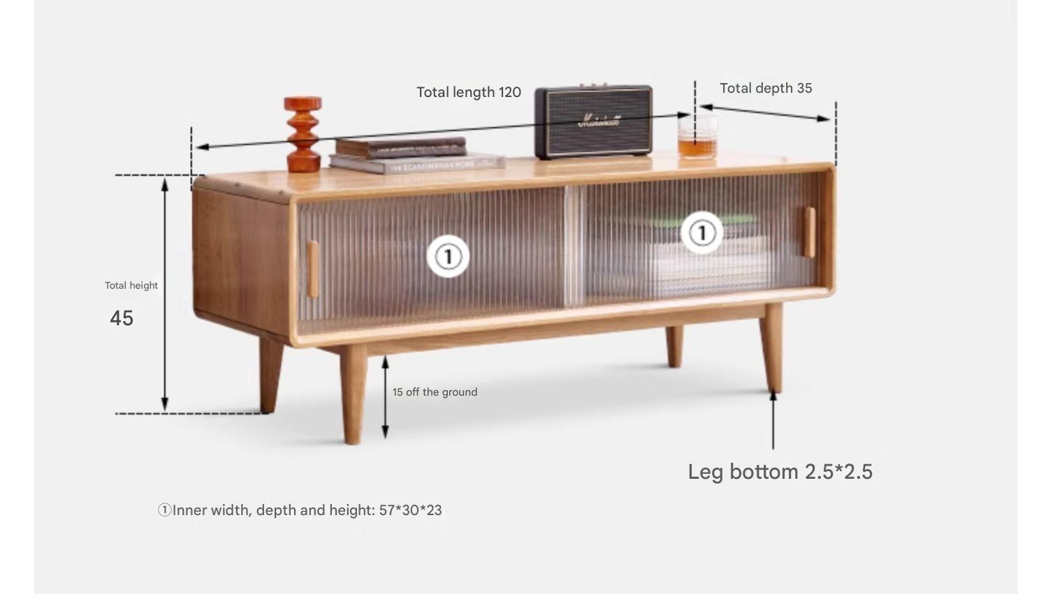 Oak Solid Wood TV Stand