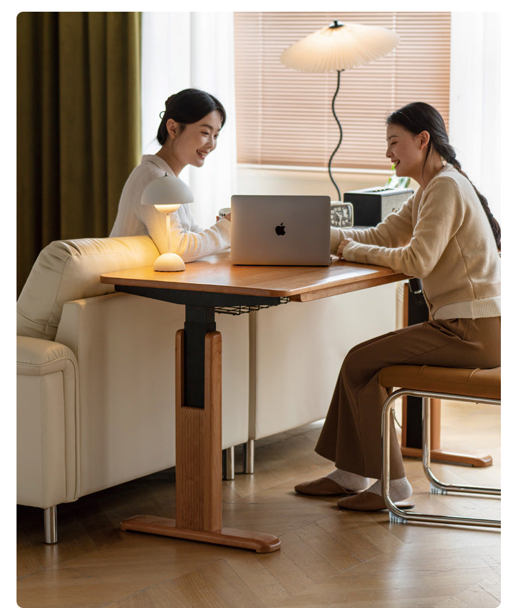 Cherry, Ash Solid Wood Electric Elevating Desk