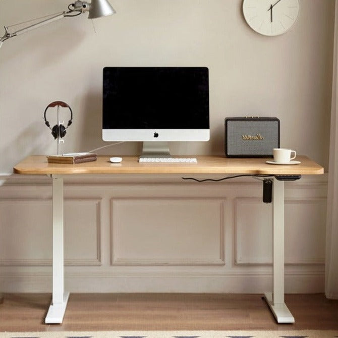 Cherry, Ash, Black Walnut Solid Wood Electric Lift Standing Desk