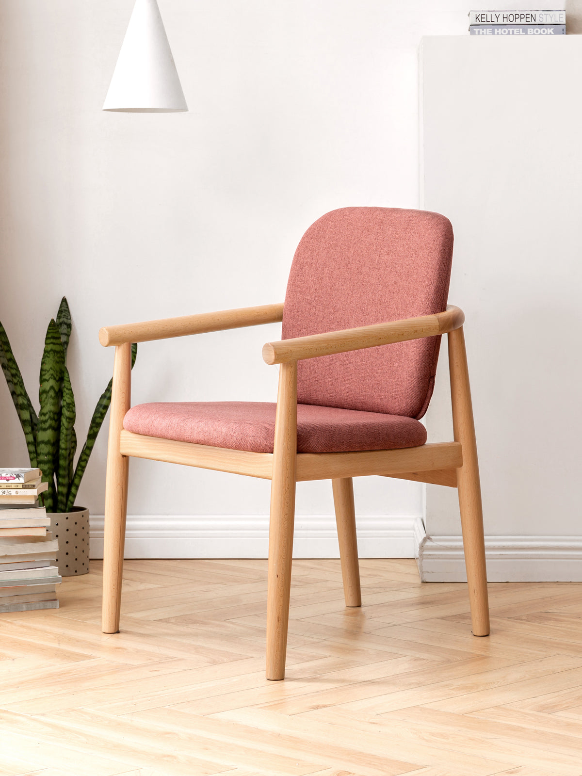 Beech Solid Wood Armchair Nordic)
