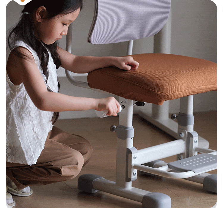 Ergonomic Height-Adjustable Kids Study Chair with Mesh Back and Footrest