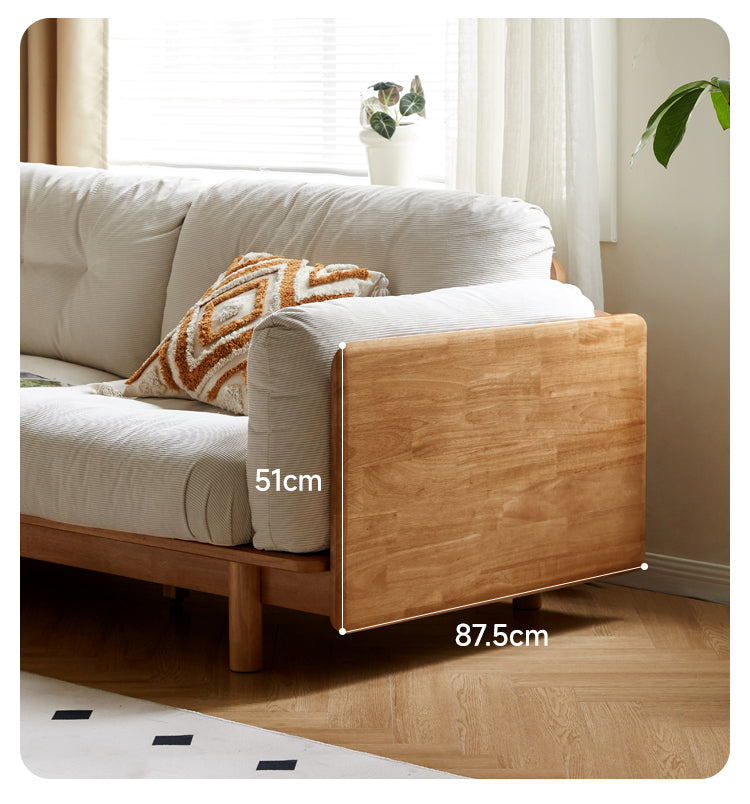 Rubber Solid Wood Modern Soft Sofa