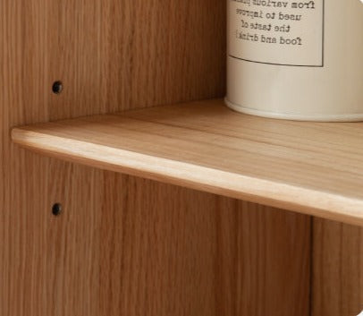 Oak, Ash, Black Walnut, Cherry, Beech Solid Wood, Solid RubberWood Ultra-thin Sideboard Sliding Door
