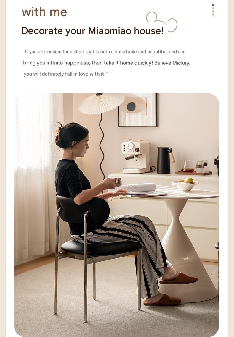 Iron Dining Chair Home Simple Soft Chair