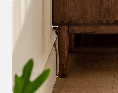 Black Walnut Solid Wood Nightstand.