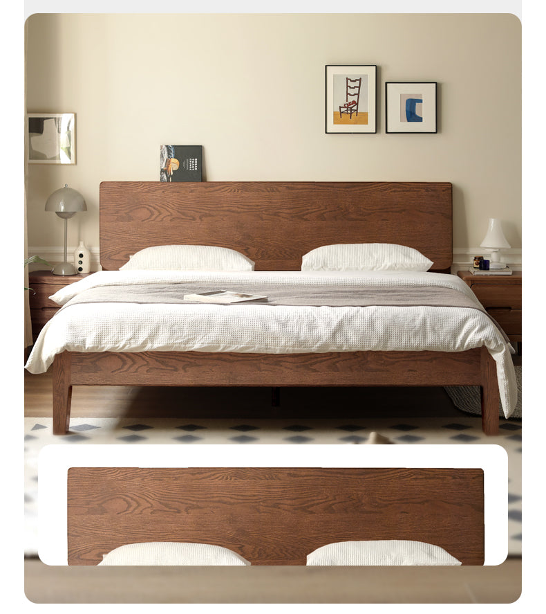 Oak Solid Wood Bed Nordic Modern