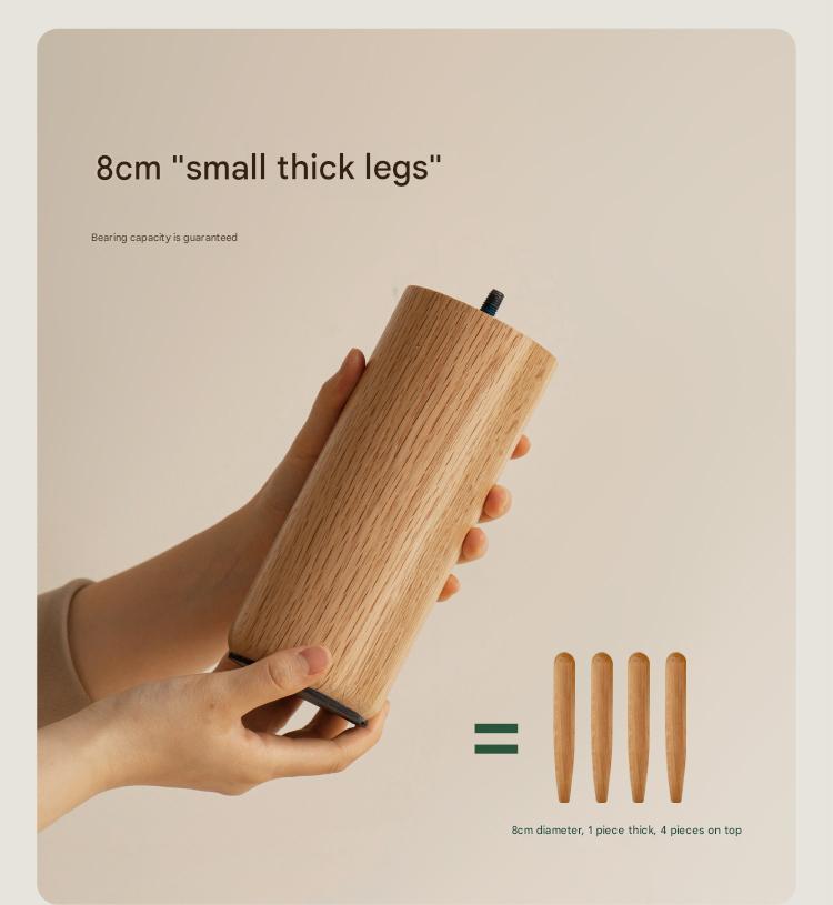 Oak Solid Wood Modern Suspension Bed