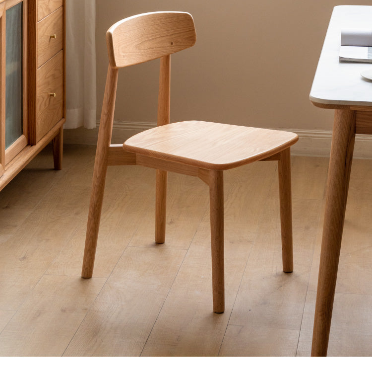 4 pcs set - Black Walnut, Ash, Oak, Cherry Solid Wood, Solid RubberWood Dining Chair