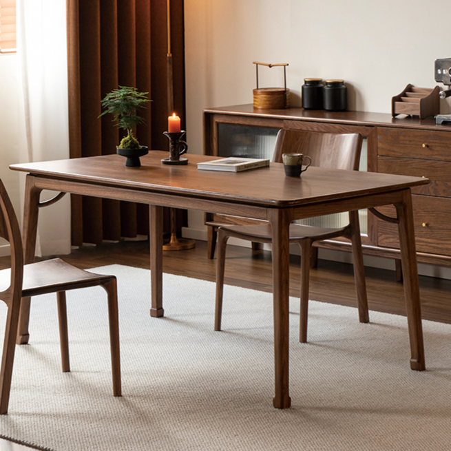 Black Walnut, Ash Solid Wood North American Dining Table