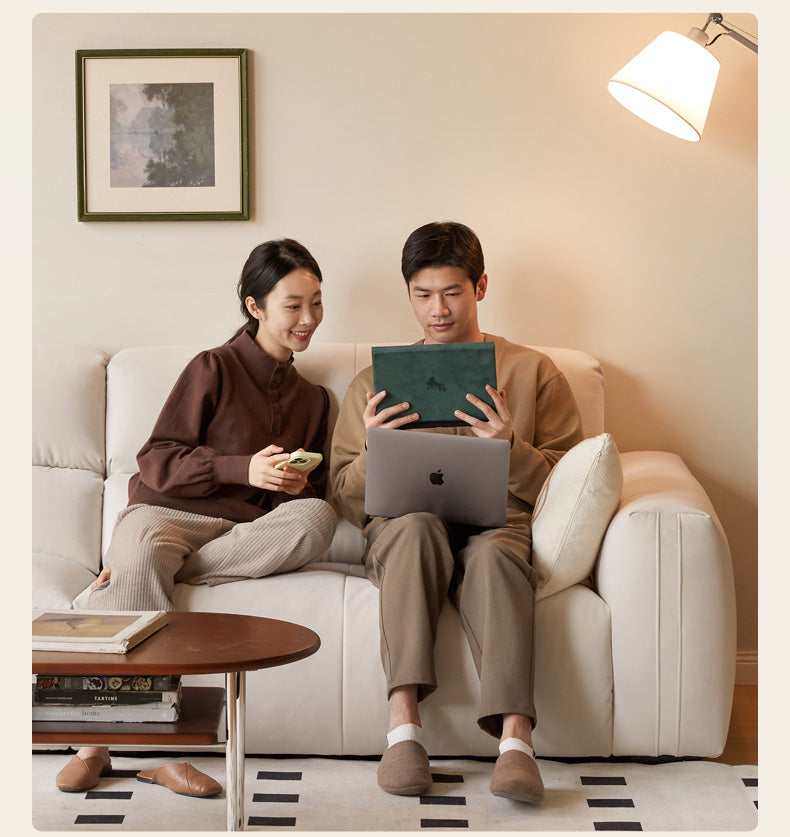 Fabric Cream Style Cat Scratching Cloth Sofa.