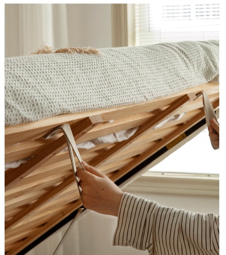 Cherry Wood, Black Walnut Solid Wood Box Bed