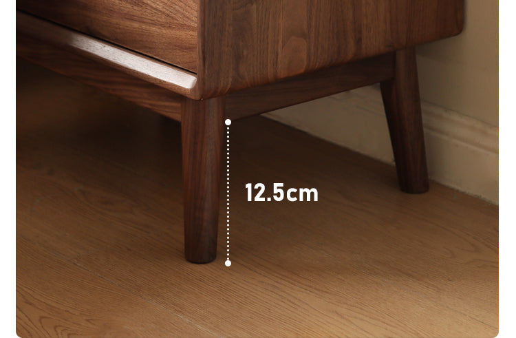 Black Walnut, Sandalwood Solid Wood Nightstand Storage)