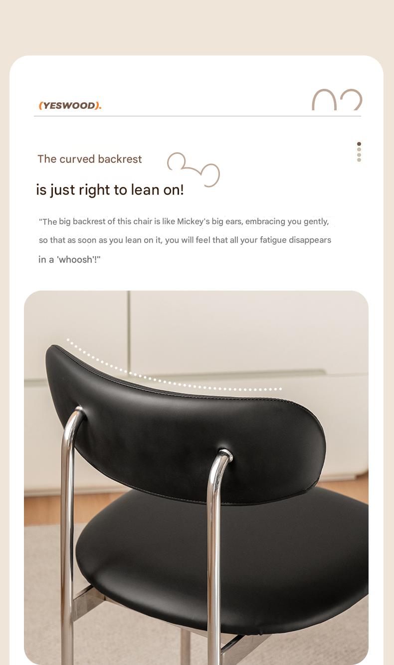 Iron Dining Chair Home Simple Soft Chair